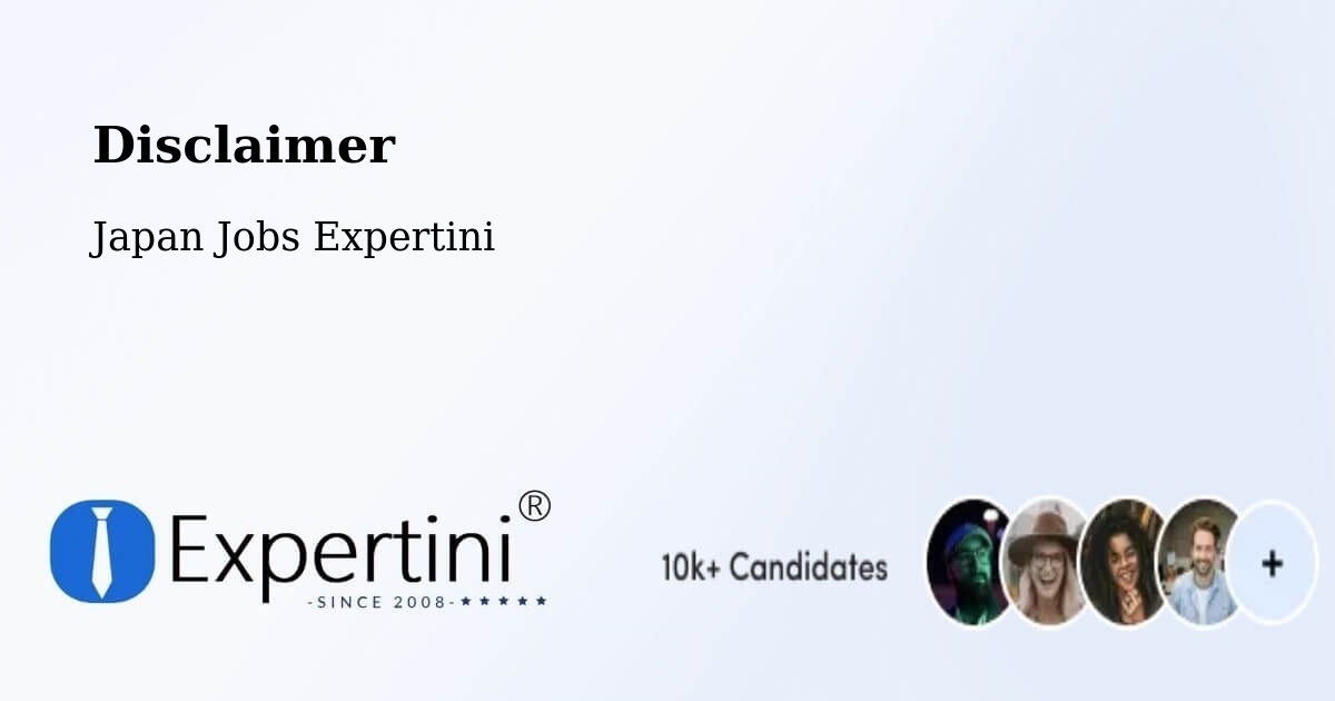 Disclaimer – Sasebo Shi - Japan Jobs Expertini